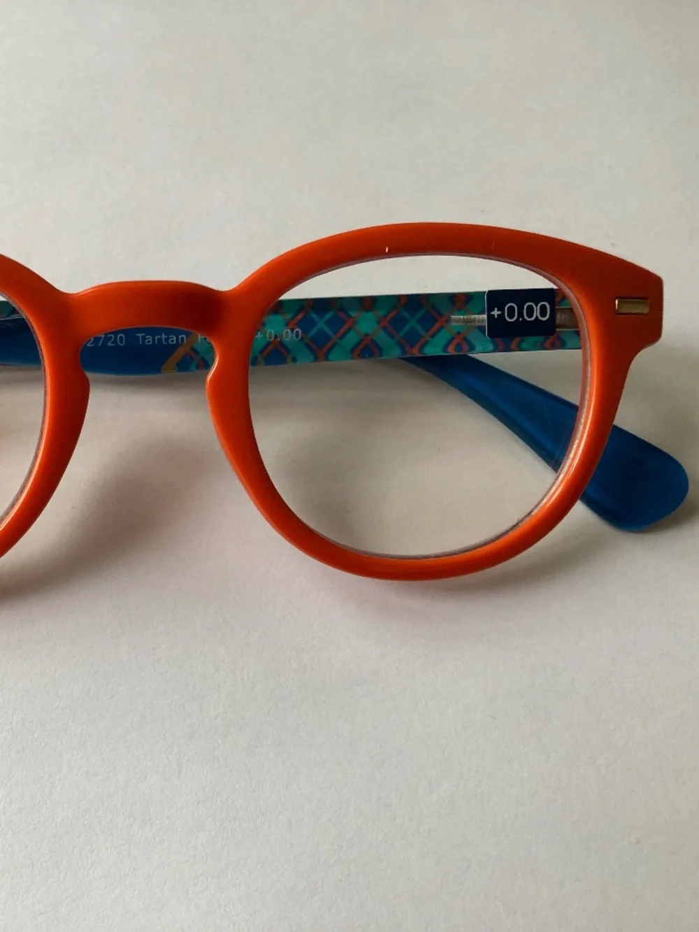 New‎ Orange Blue Plaid Peepers Blue Light Filter Glasses +0.00